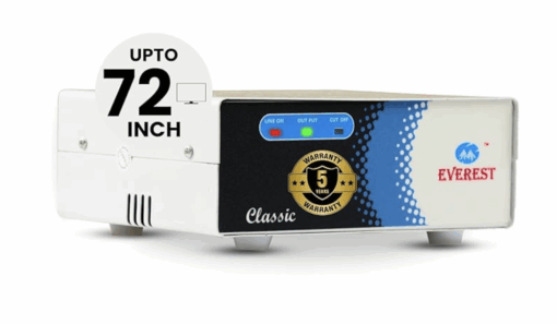 Everest ECC 100-N LED New Model Metal Body Voltage Stabilizer Used up to 72 Inches LED/Smart TV,Home Theater, Set Top Box, Blu-Ray Player (Working Range : 90 V to 290 V),White